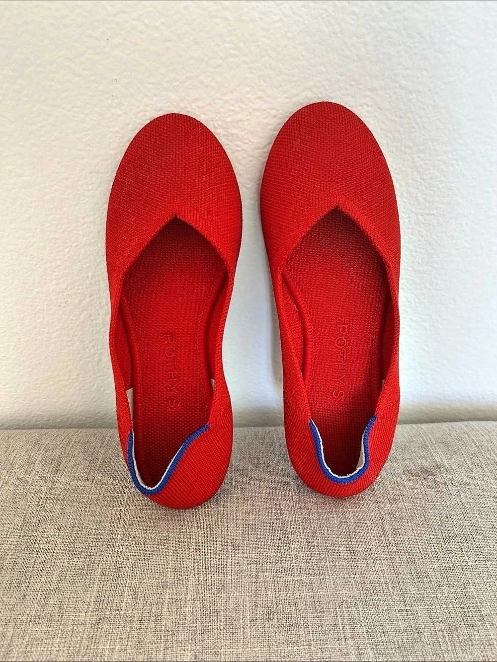 Rothy's The Point Red Flats size 6